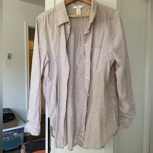 Linen Blend Button Down